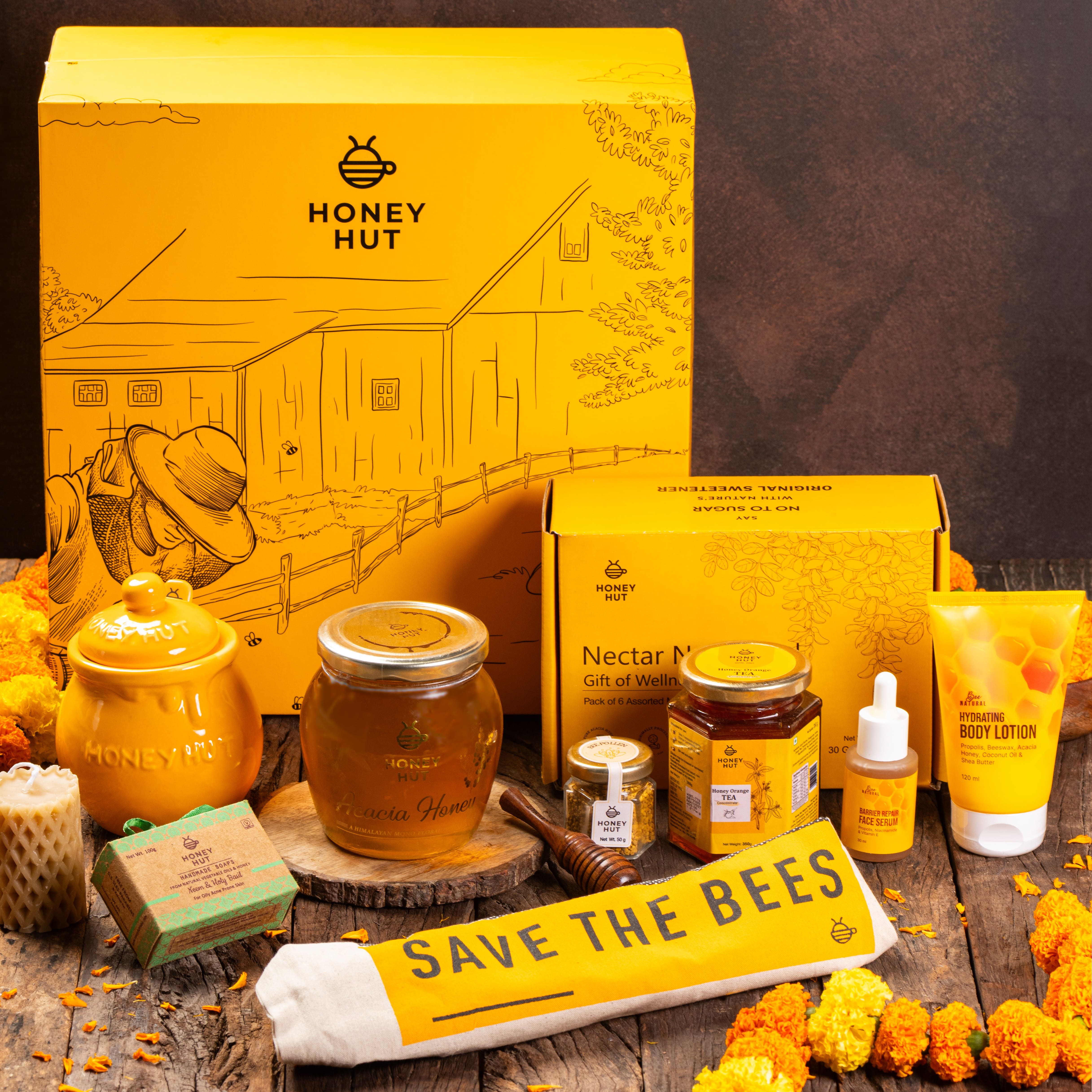 Hive of Happiness - Honey Hut Gift Box
